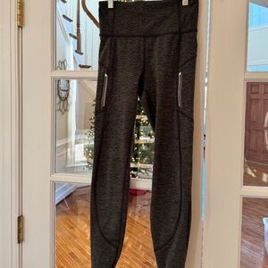 RAINIER HIGH RISE LEGGING TIGHT, SIZE XS, GRAY